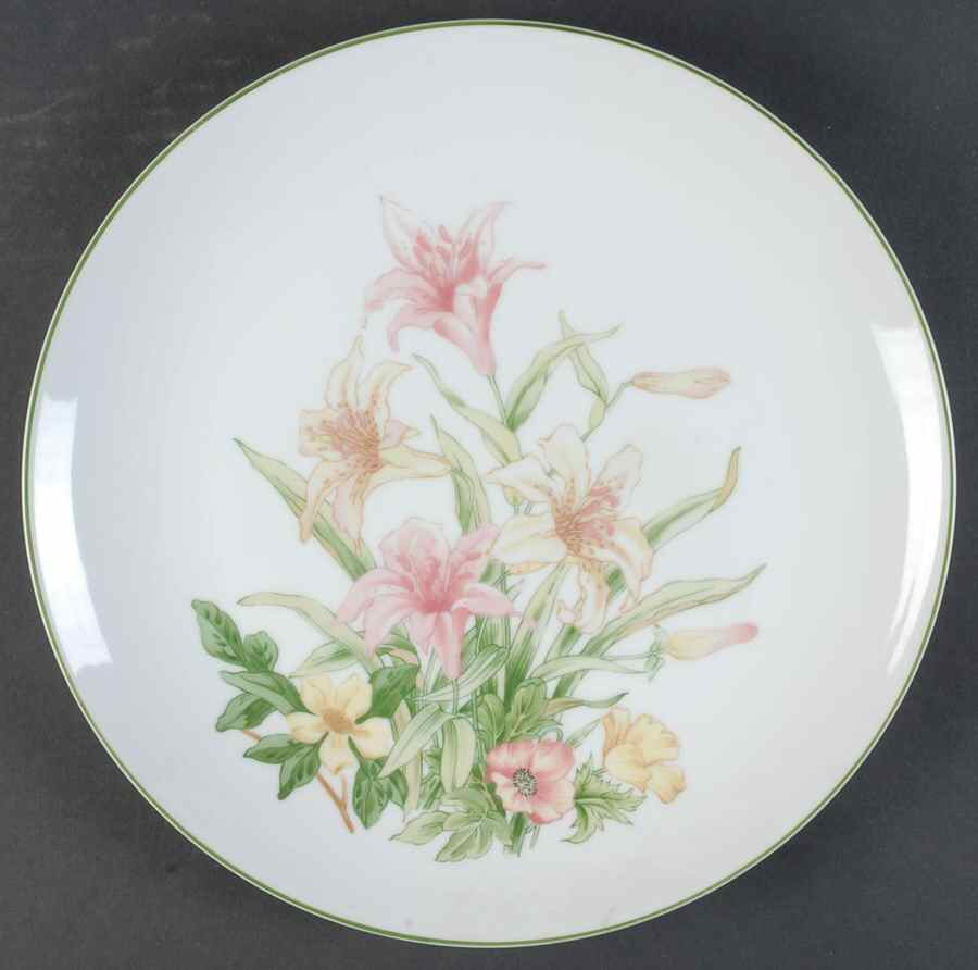 Jade Lily 12" Chop Plate (Round Platter) by Shafford-1