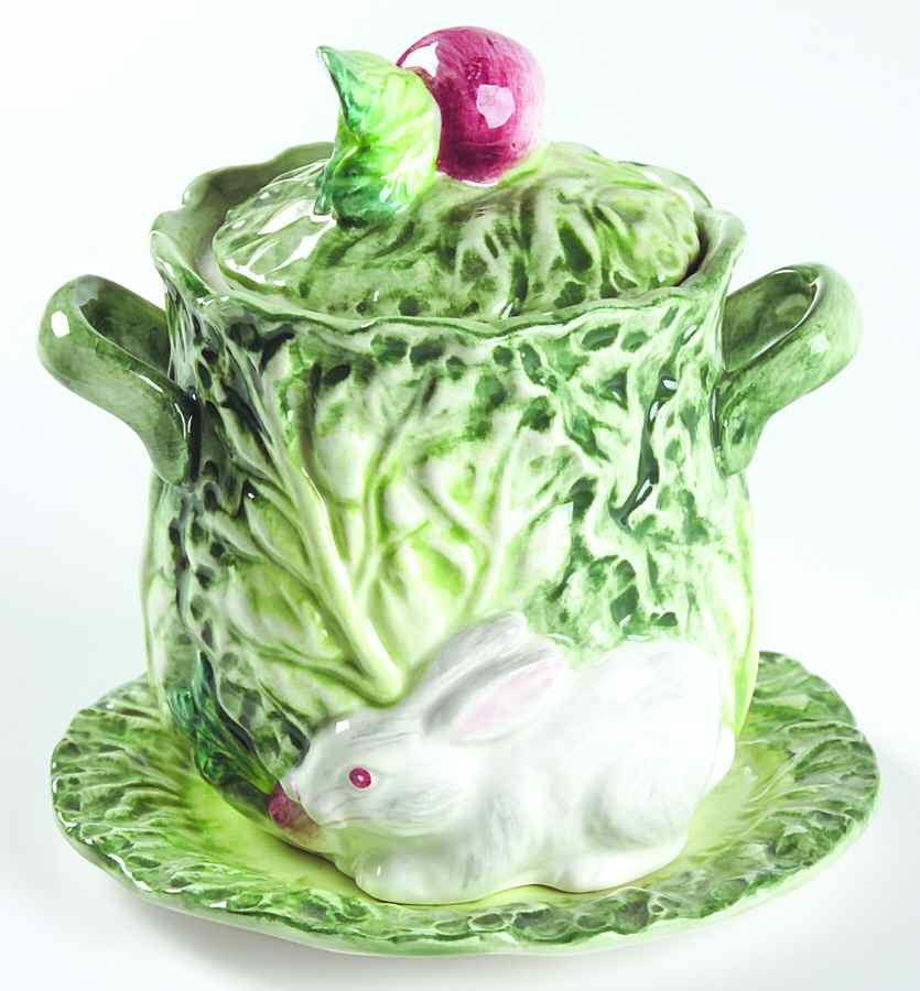 Rabbit Patch Jam/Jelly & Lid W/Underplate by Shafford-1