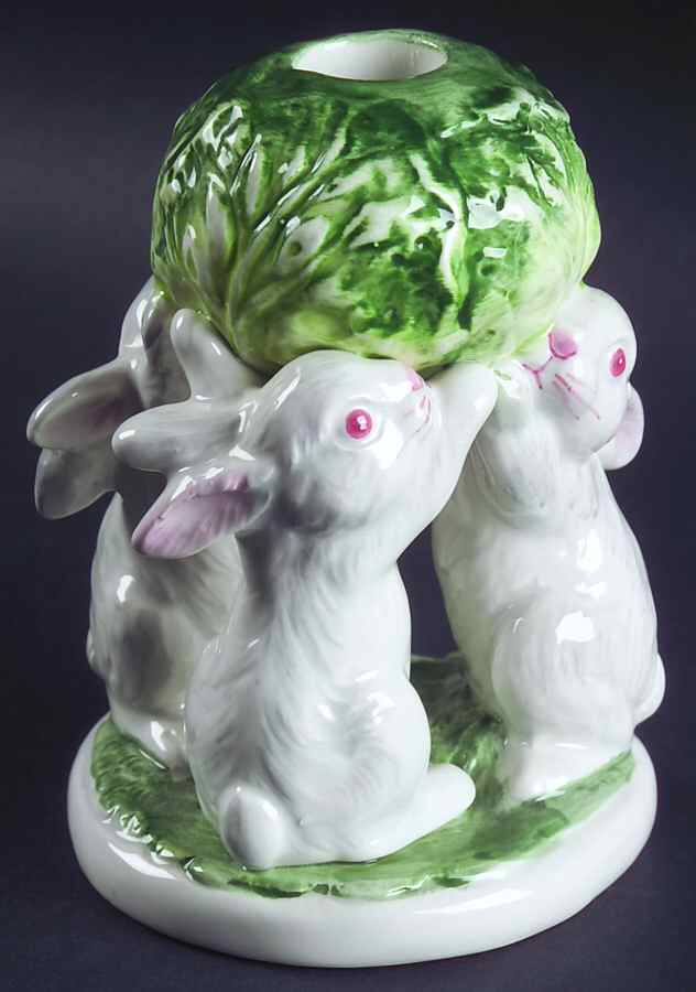 Rabbit Patch Single Light Candlestick by Shafford-1