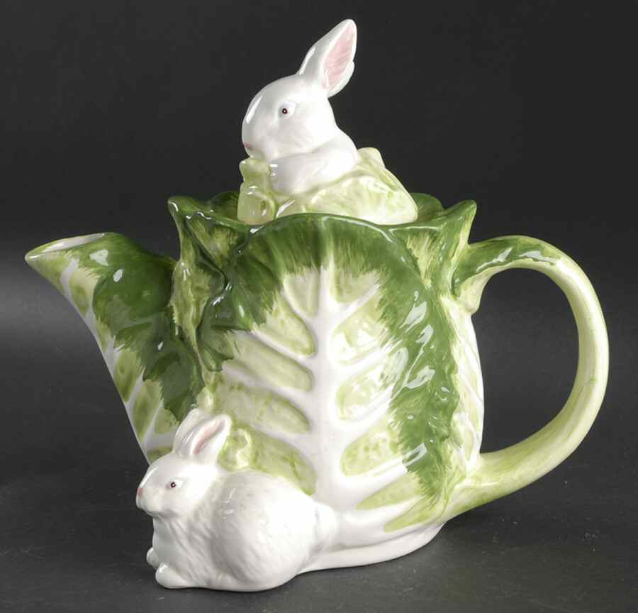 Rabbit Patch Teapot & Lid by Shafford-1