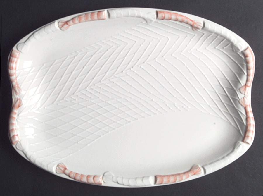Sea Fare 14" Oval Serving Platter by Shafford-1