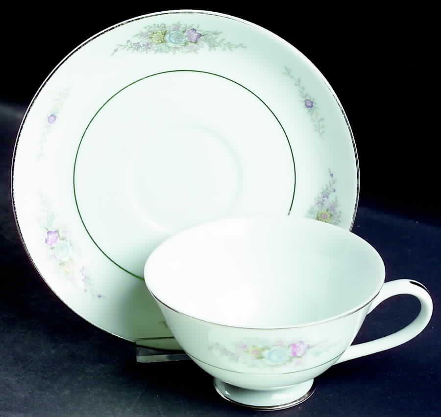Bon Aire Footed Cup & Saucer Set by Shelby-1