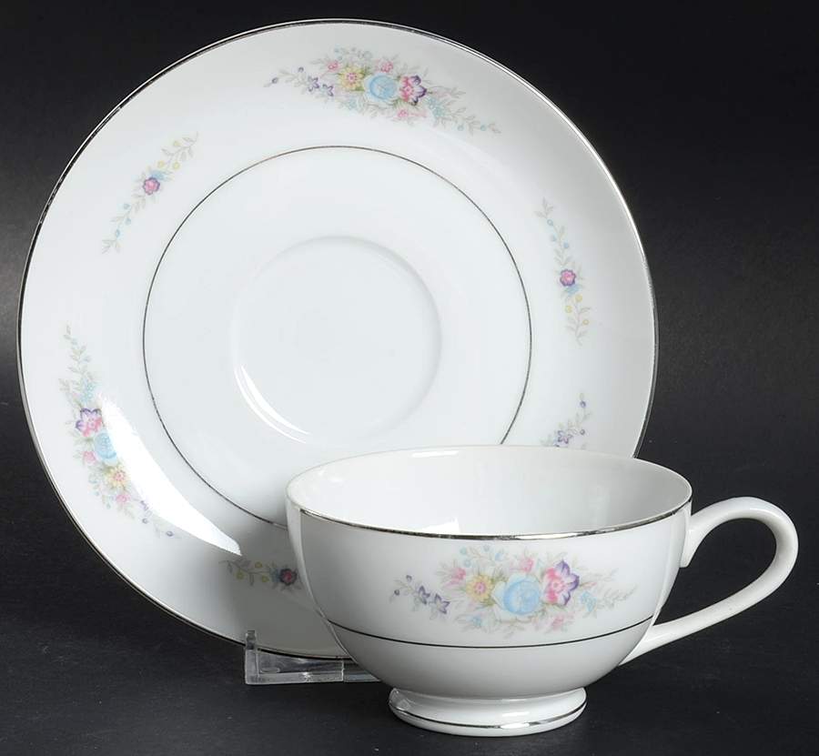 Bon Aire Footed Cup & Saucer Set by Shelby-1