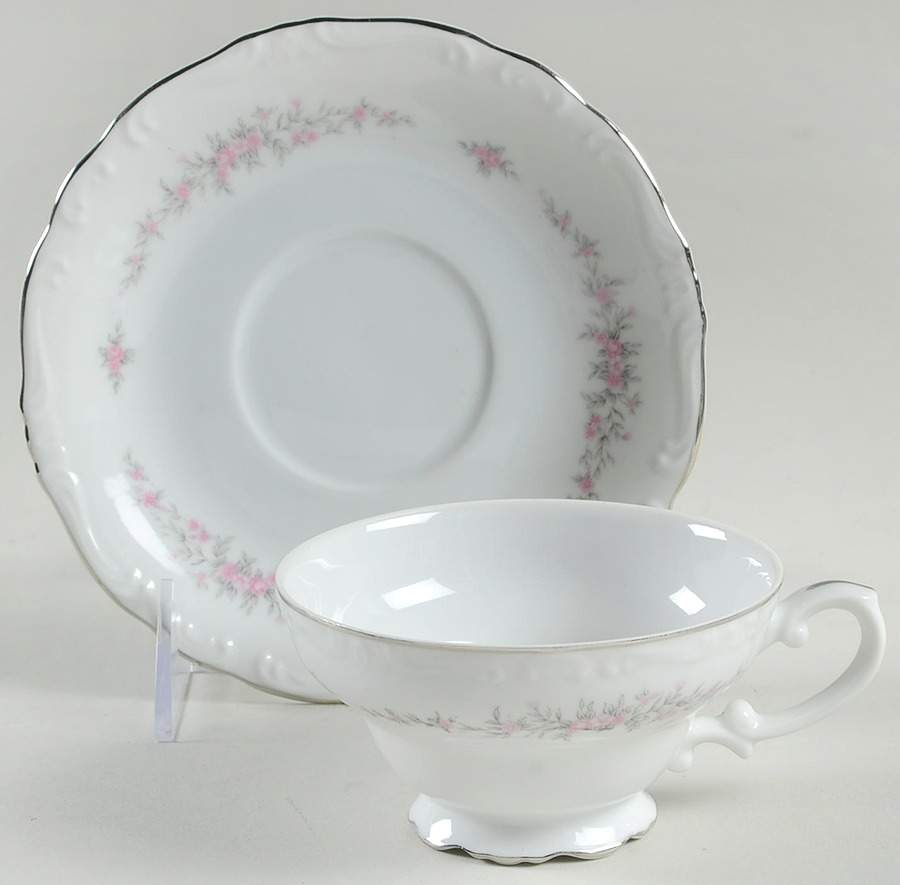 Creston Footed Cup & Saucer Set by Shelby-1