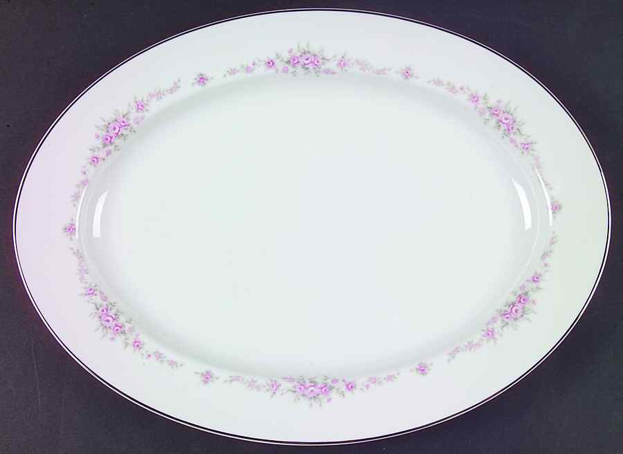 Mona 14" Oval Serving Platter by Shelby-1