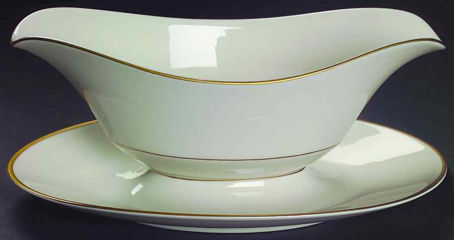 Victoria Gravy Boat with Attached Underplate by Shelby-1