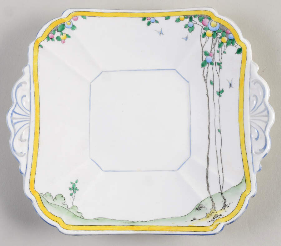 11624 Square Handled Cake Plate by Shelley-1
