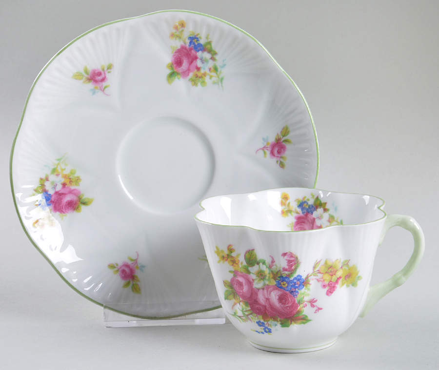 13240 Flat Cup & Saucer Set by Shelley-1