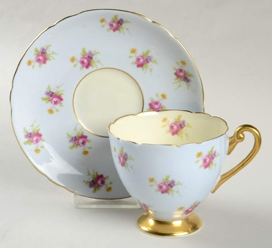 13431 Footed Cup & Saucer Set by Shelley-1
