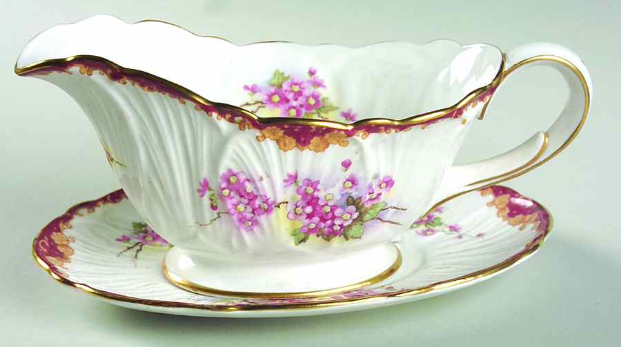 13477 Gravy Boat & Underplate by Shelley-1