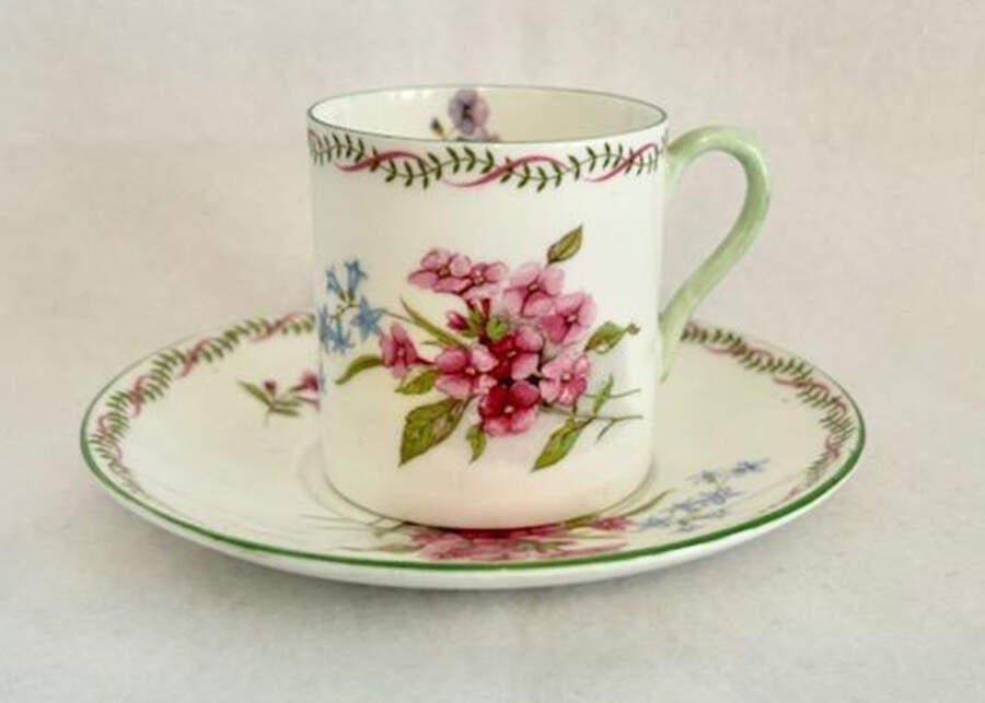 13512 Flat Demitasse Cup & Saucer Set by Shelley-1