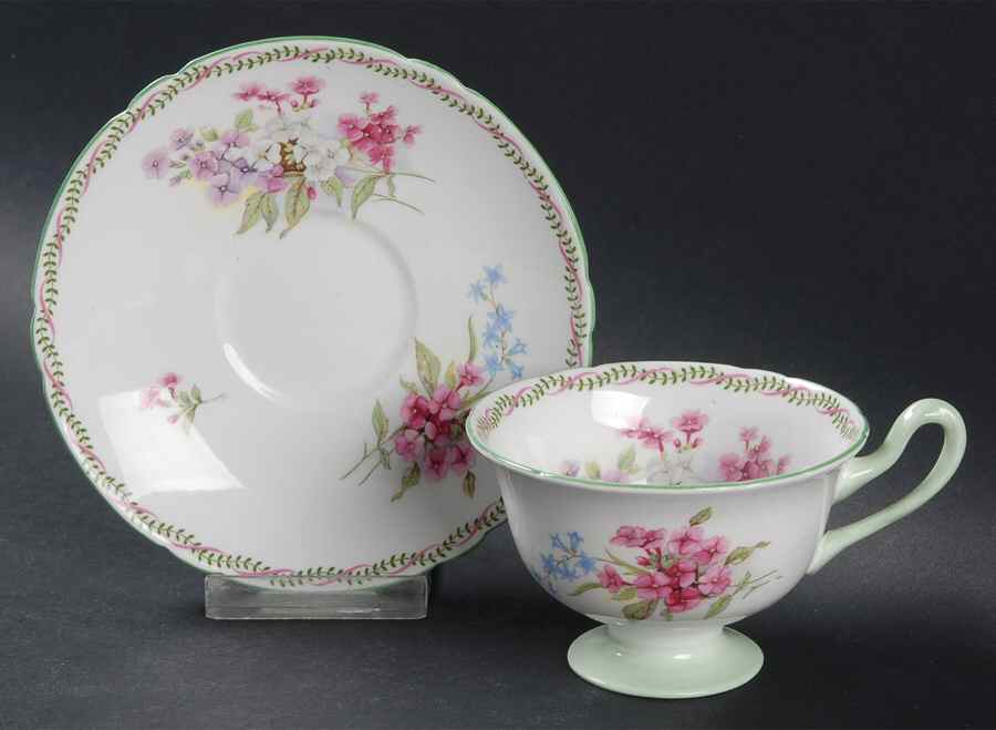 13512 Footed Cup & Saucer Set by Shelley-1