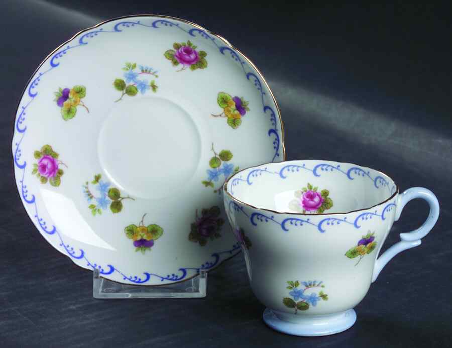 13518 Footed Demitasse Cup & Saucer Set by Shelley-1