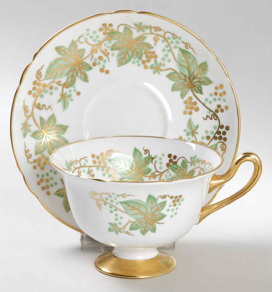 13616 Footed Cup & Saucer Set by Shelley-1