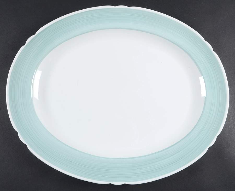 13706-G (Green) 16" Oval Serving Platter by Shelley-1
