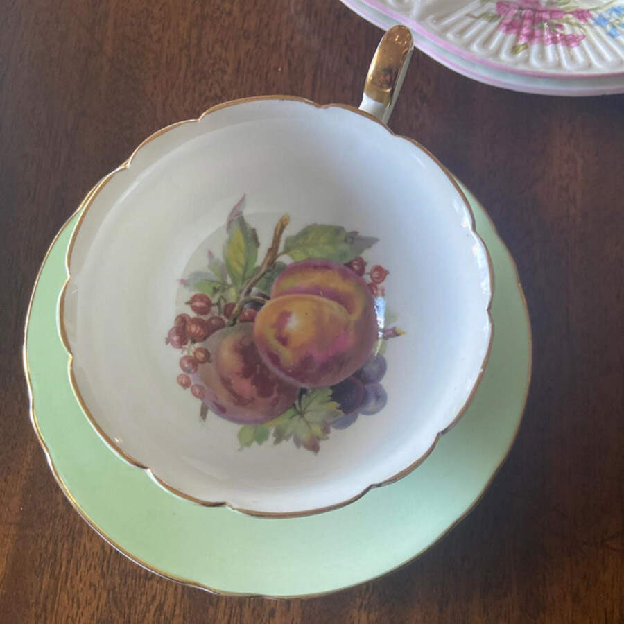 14208 Footed Cup & Saucer Set by Shelley-1