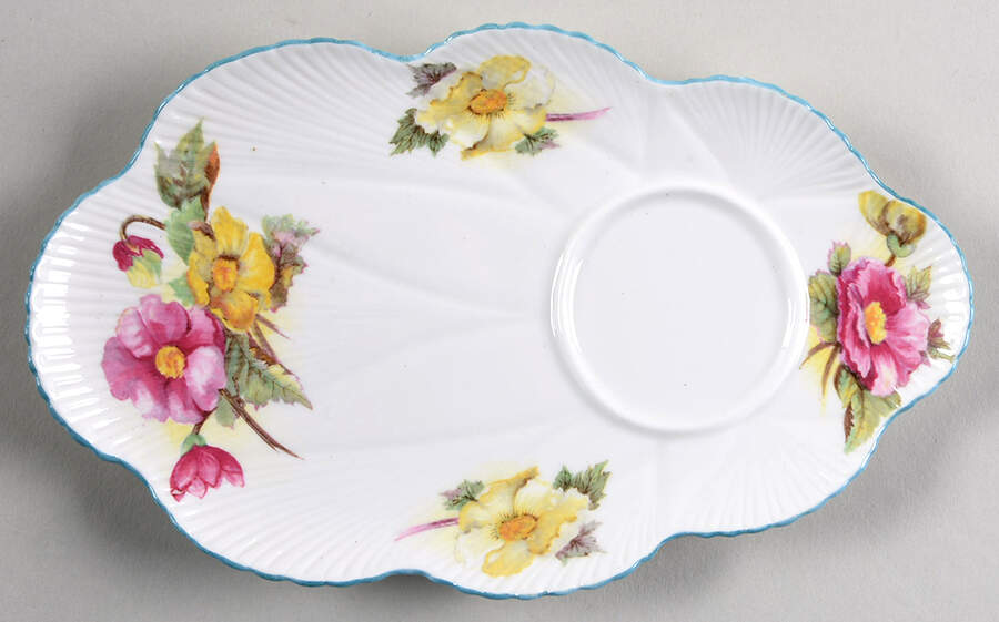 Begonia (Dainty Shape) Snack Plate by Shelley-1