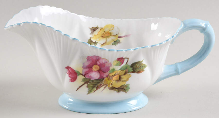 Begonia (Dainty Shape) Gravy Boat by Shelley-1