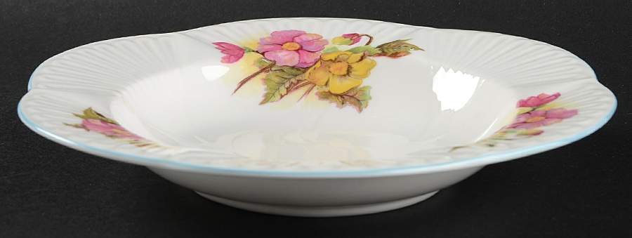 Begonia (Dainty Shape) Rim Soup Bowl by Shelley-1