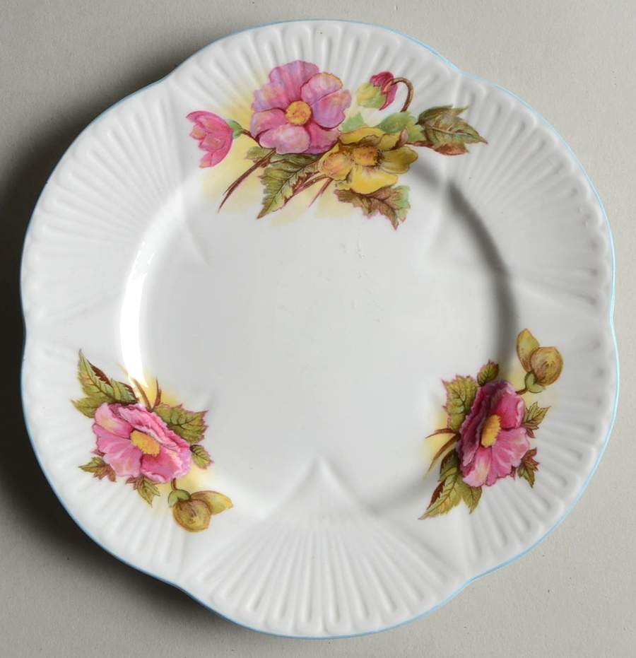 Begonia (Dainty Shape) Bread & Butter Plate by Shelley-1