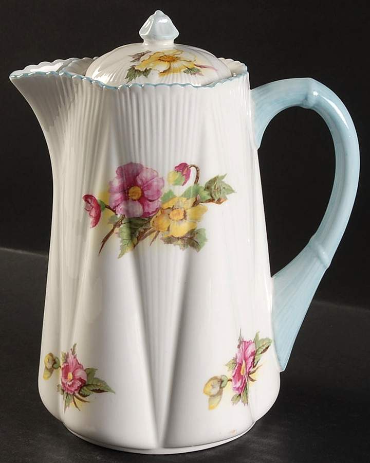 Begonia (Dainty Shape) Hot Water Jug & Lid by Shelley-1