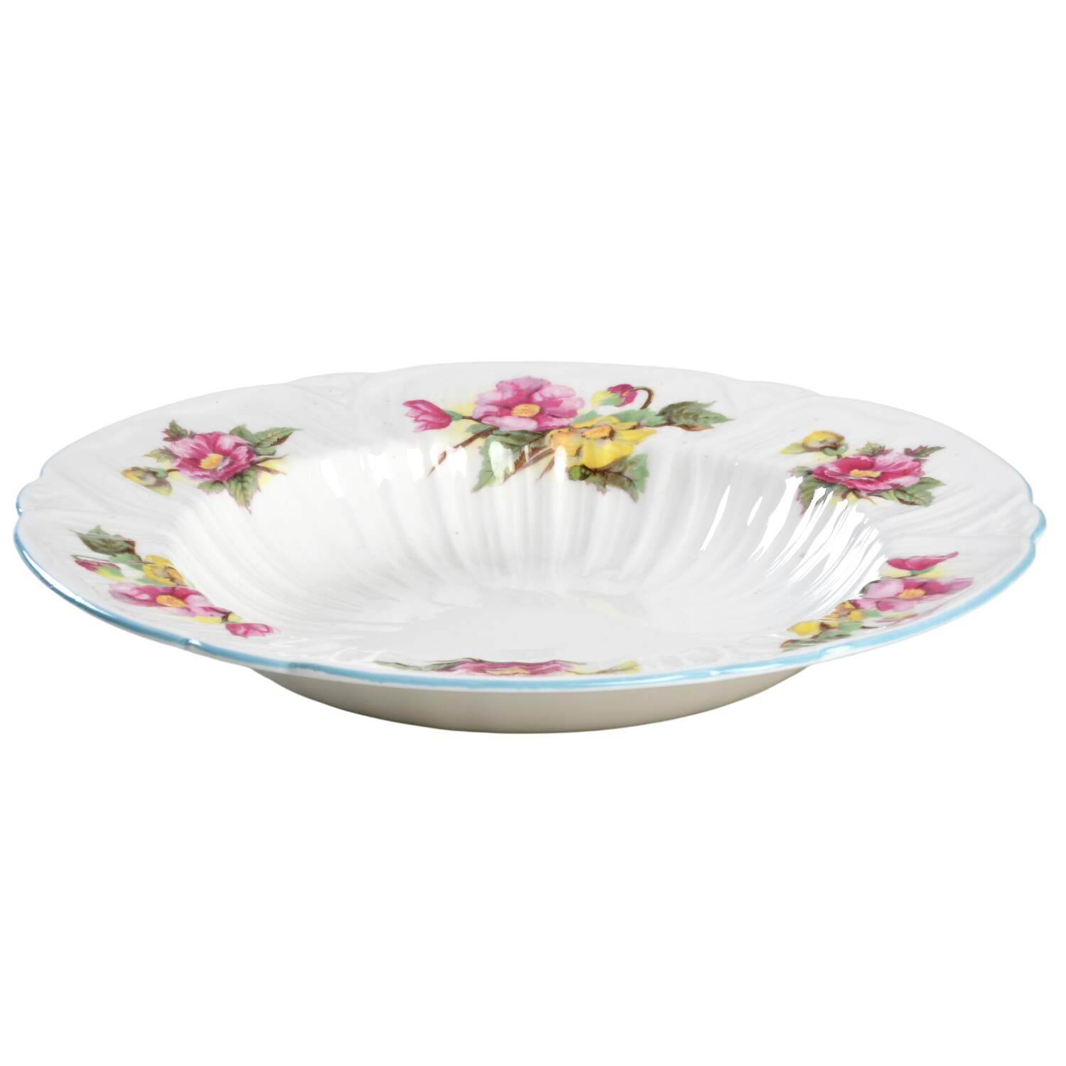 Begonia (Oleander Shape) Rim Soup Bowl by Shelley-1