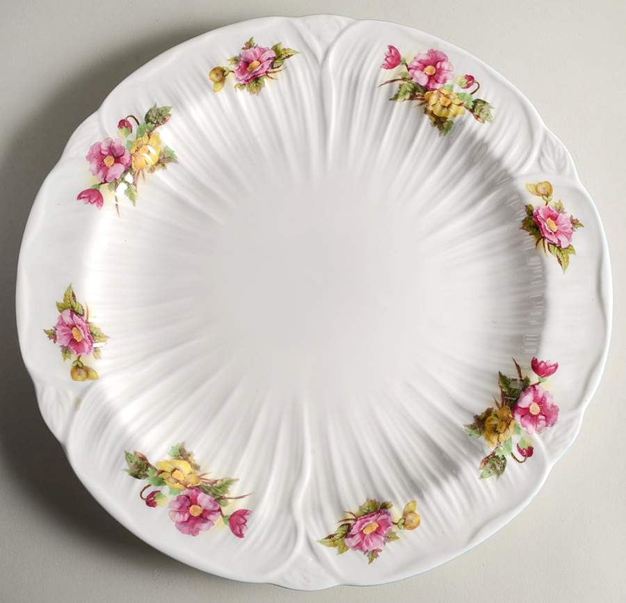 Begonia (Oleander Shape) 13" Chop Plate (Round Platter) by Shelley-1