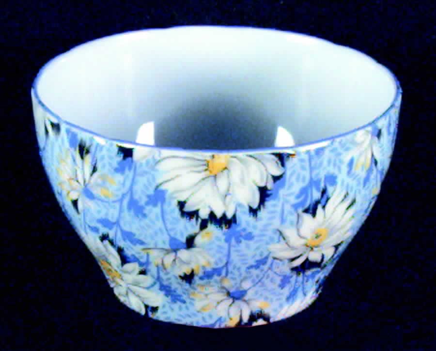 Blue Daisy Mini Open Sugar Bowl by Shelley-1