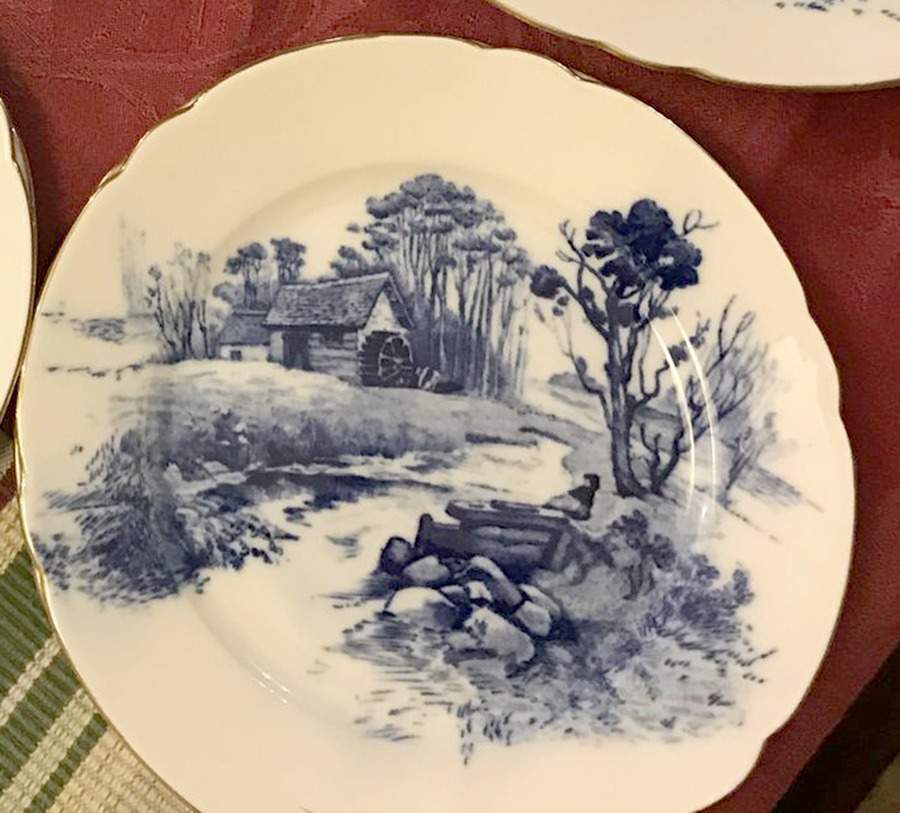 Blue Devon Salad Plate by Shelley-1