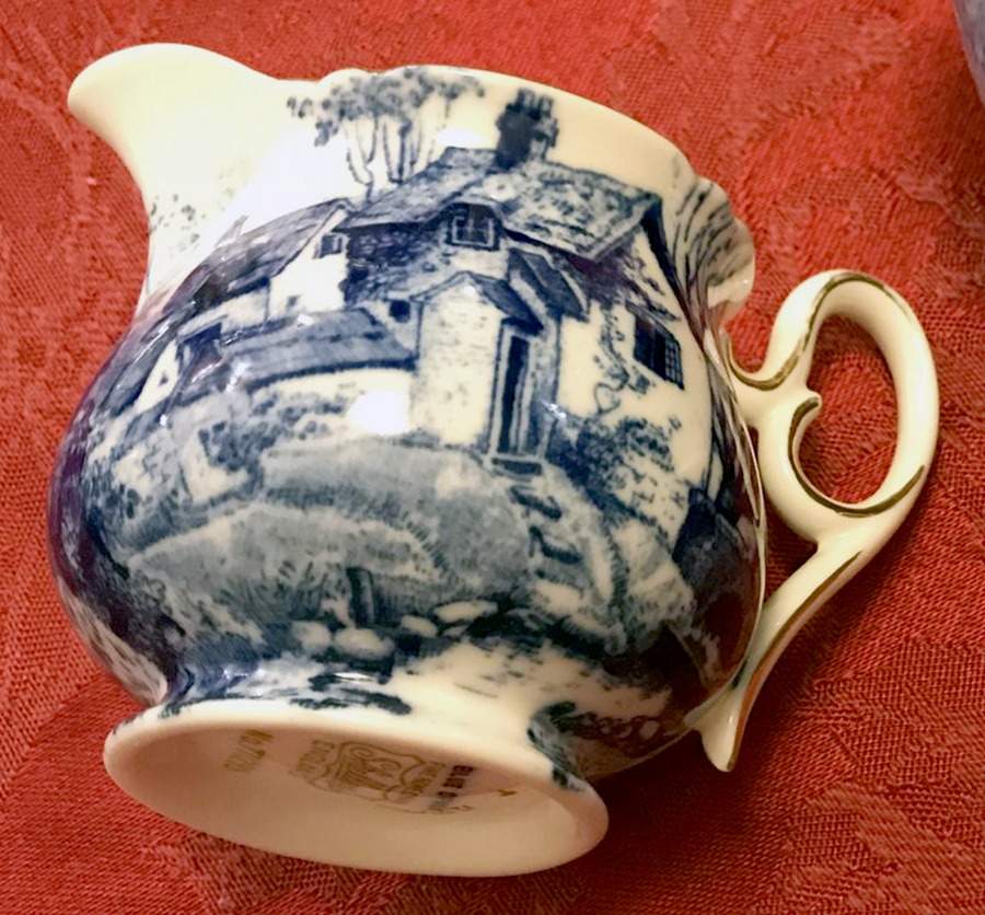 Blue Devon Creamer by Shelley-1