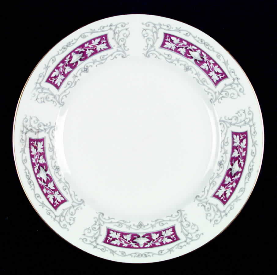 Blenheim Maroon Bread & Butter Plate by Shelley-1
