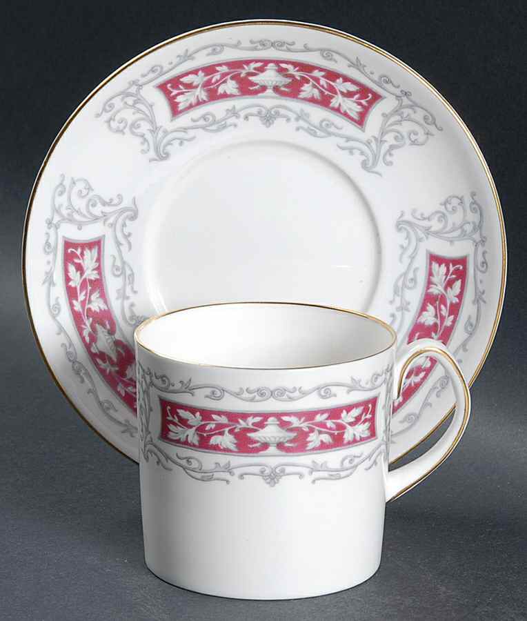 Blenheim Maroon Flat Cup & Saucer Set by Shelley-1