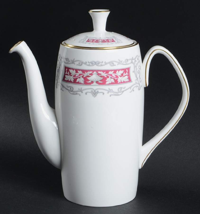 Blenheim Maroon Coffee Pot & Lid by Shelley-1