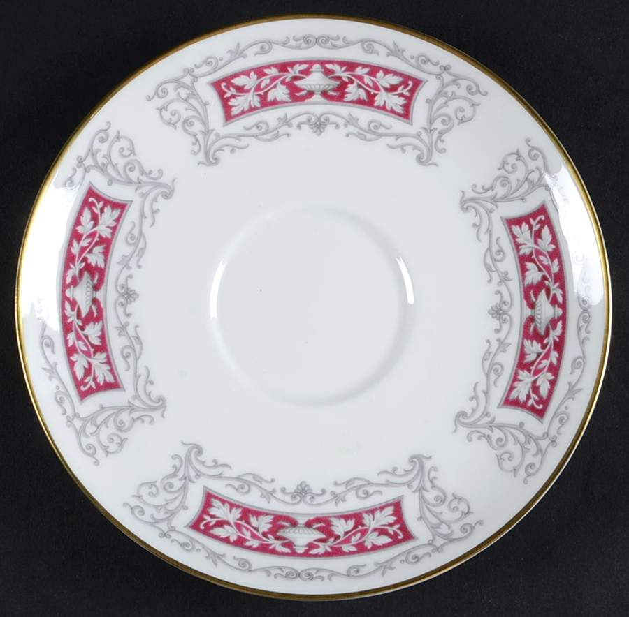 Blenheim Maroon Saucer for Cream Soup Bowl by Shelley-1