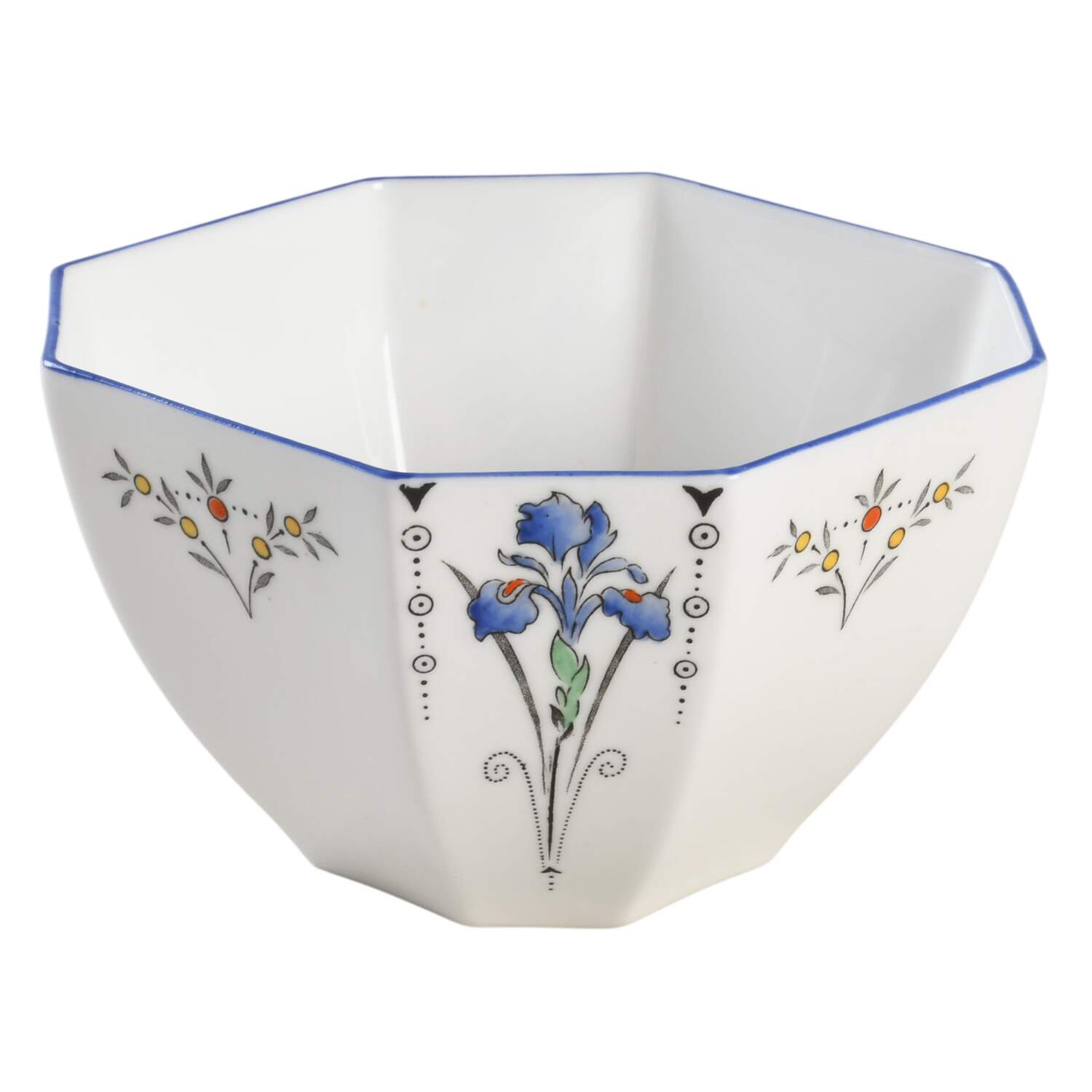 Blue Iris Open Sugar Bowl by Shelley-1