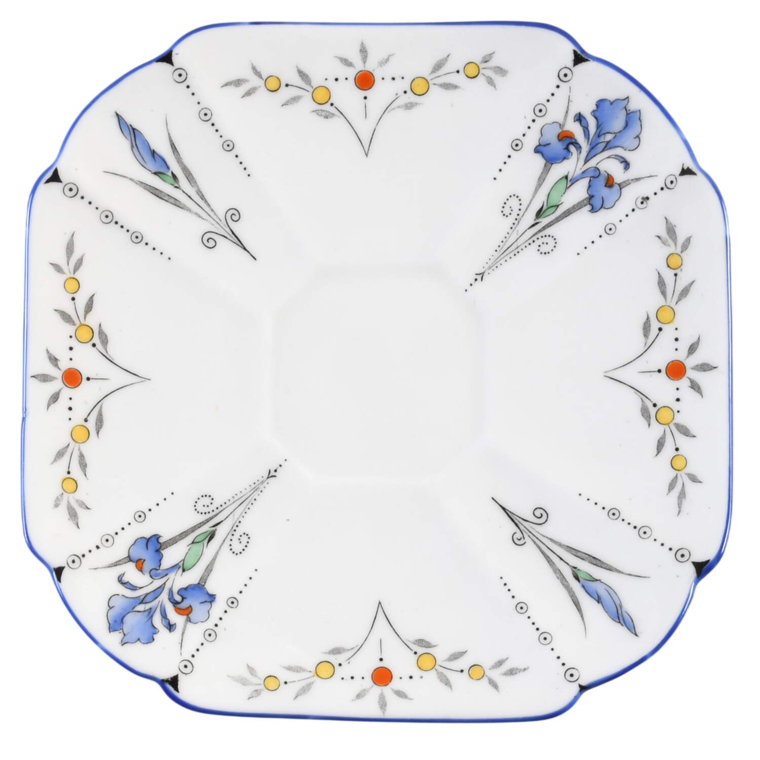 Blue Iris Saucer for Demitasse Cup by Shelley-1