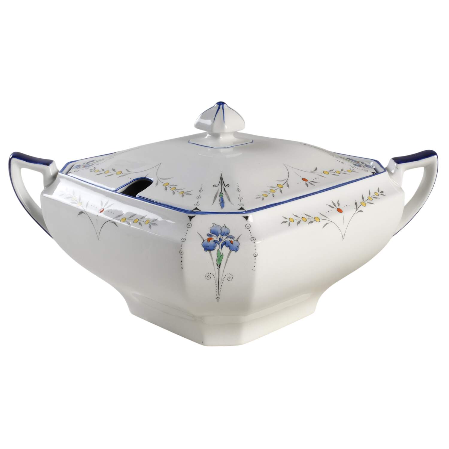 Blue Iris Tureen &  Lid by Shelley-1