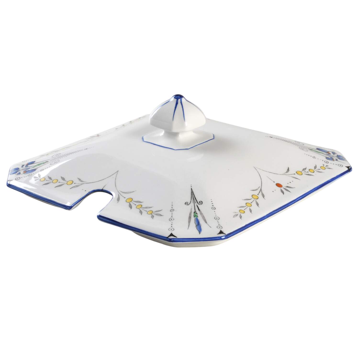 Blue Iris Lid for Tureen by Shelley-1