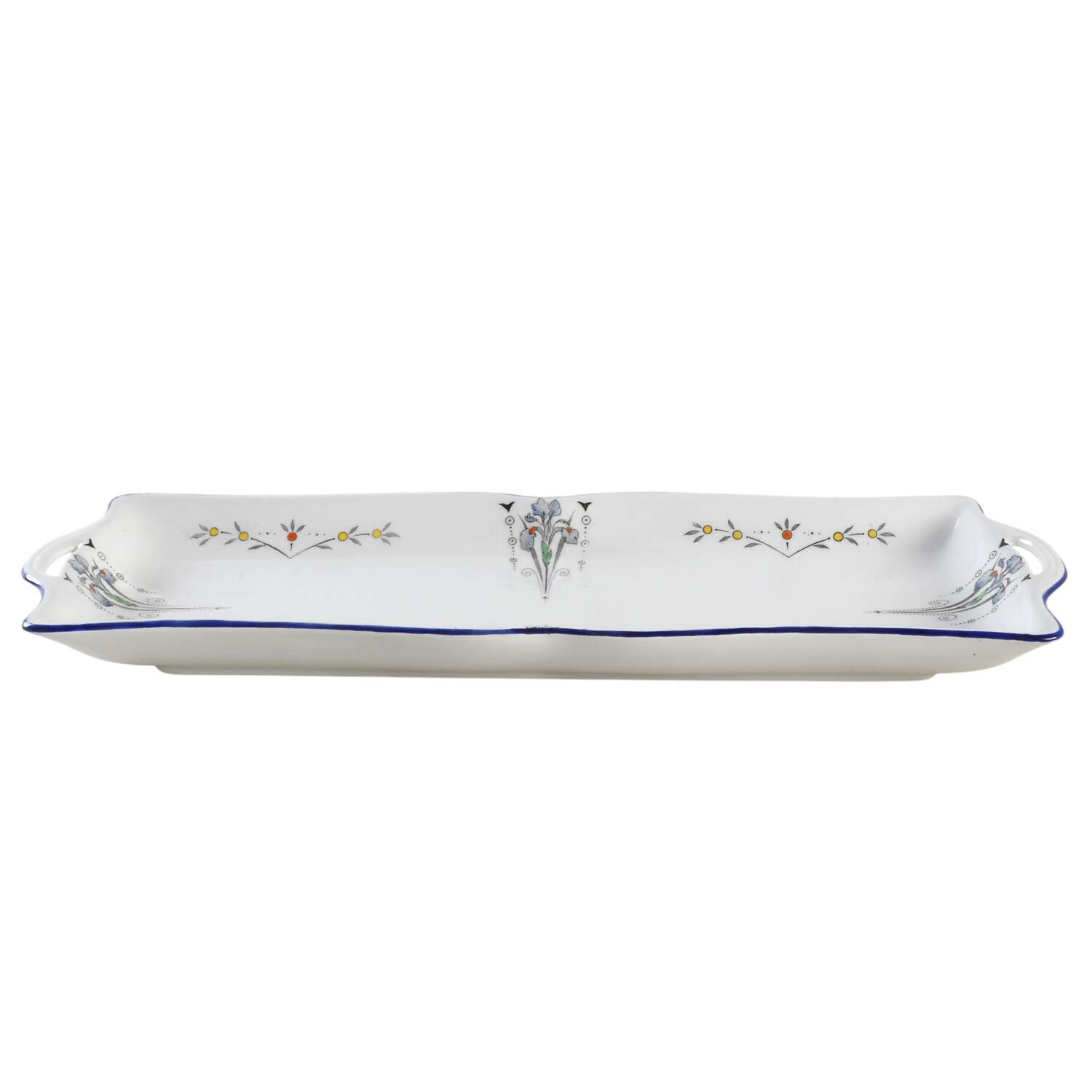 Blue Iris Large Sandwich Tray by Shelley-1