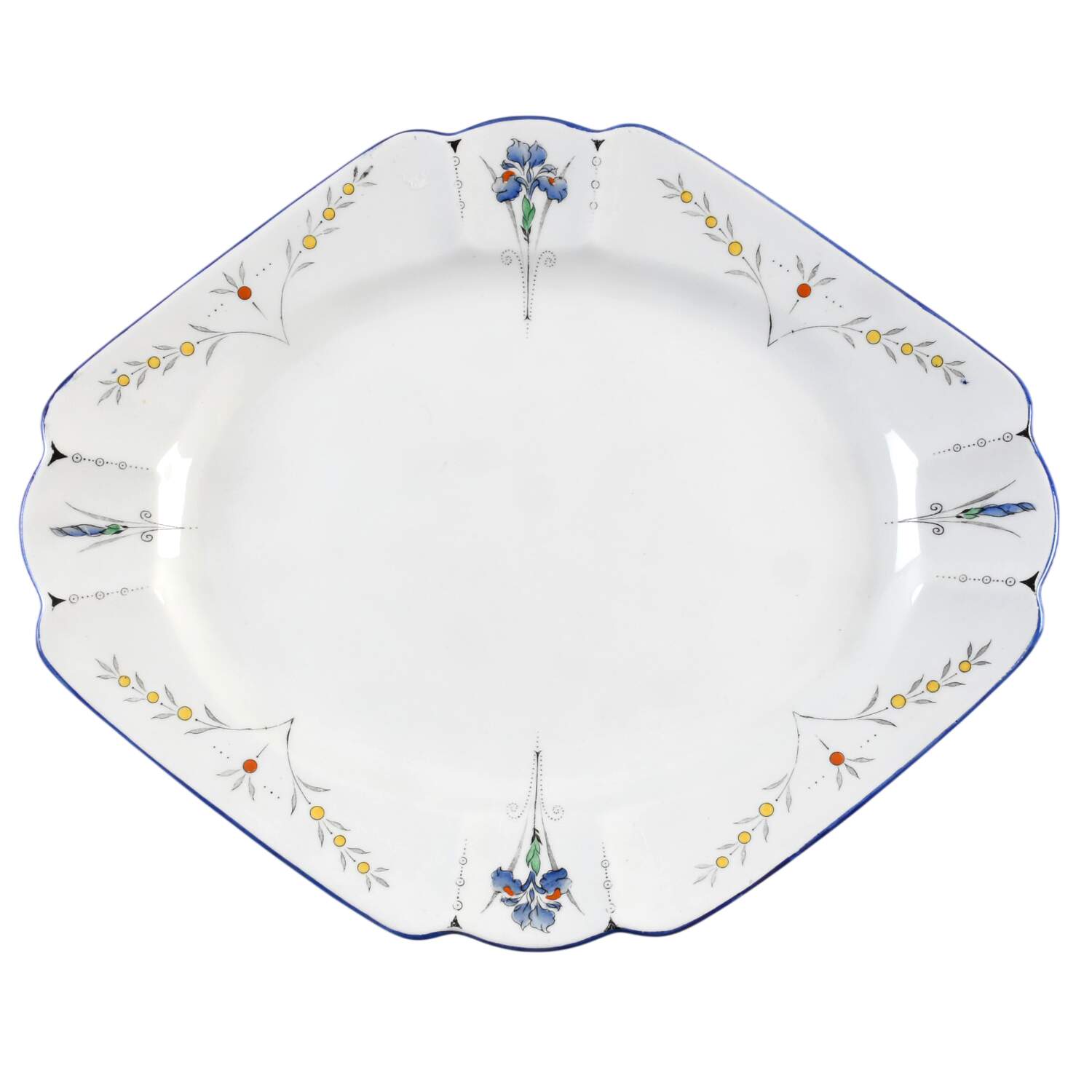 Blue Iris 11" Oval Serving Platter by Shelley-1