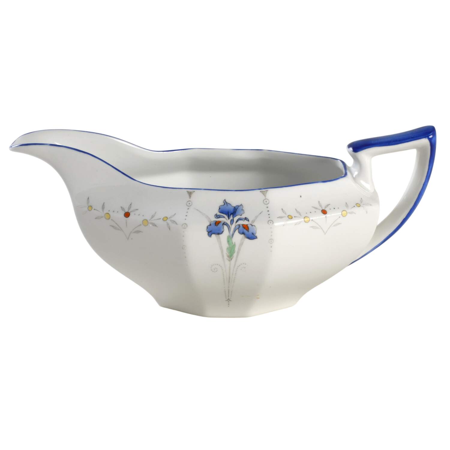 Blue Iris Gravy Boat by Shelley-1