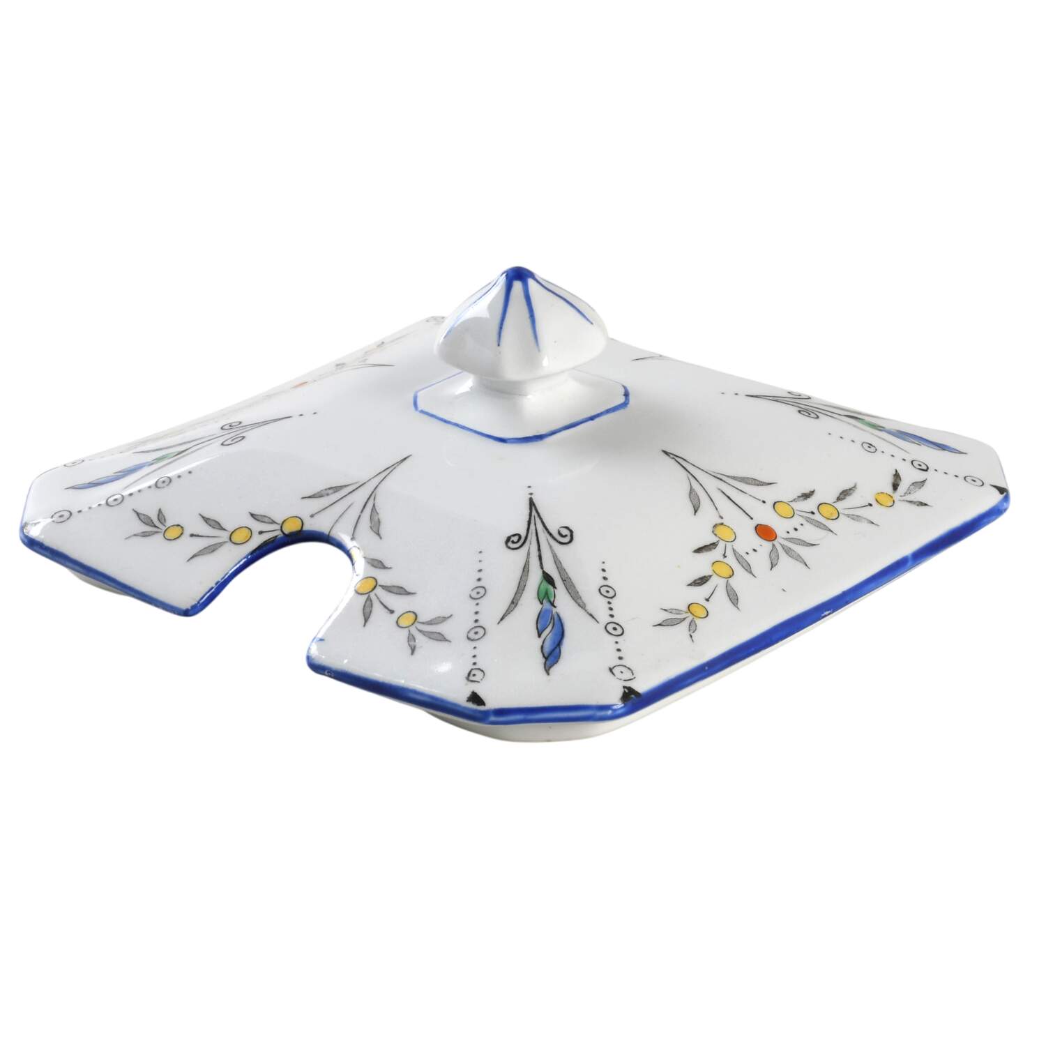 Blue Iris Lid for Gravy Boat by Shelley-1