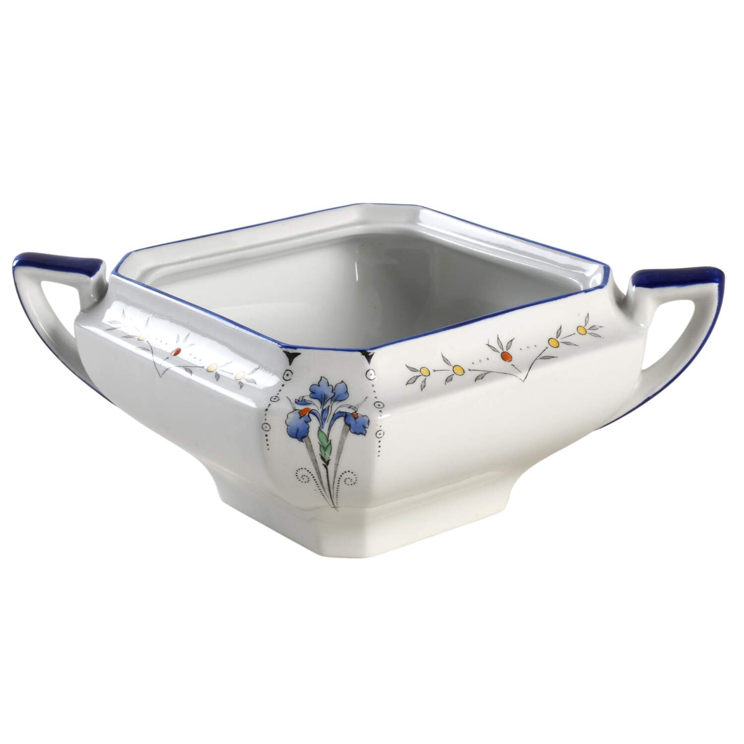 Blue Iris Gravy Boat No Lid by Shelley-1