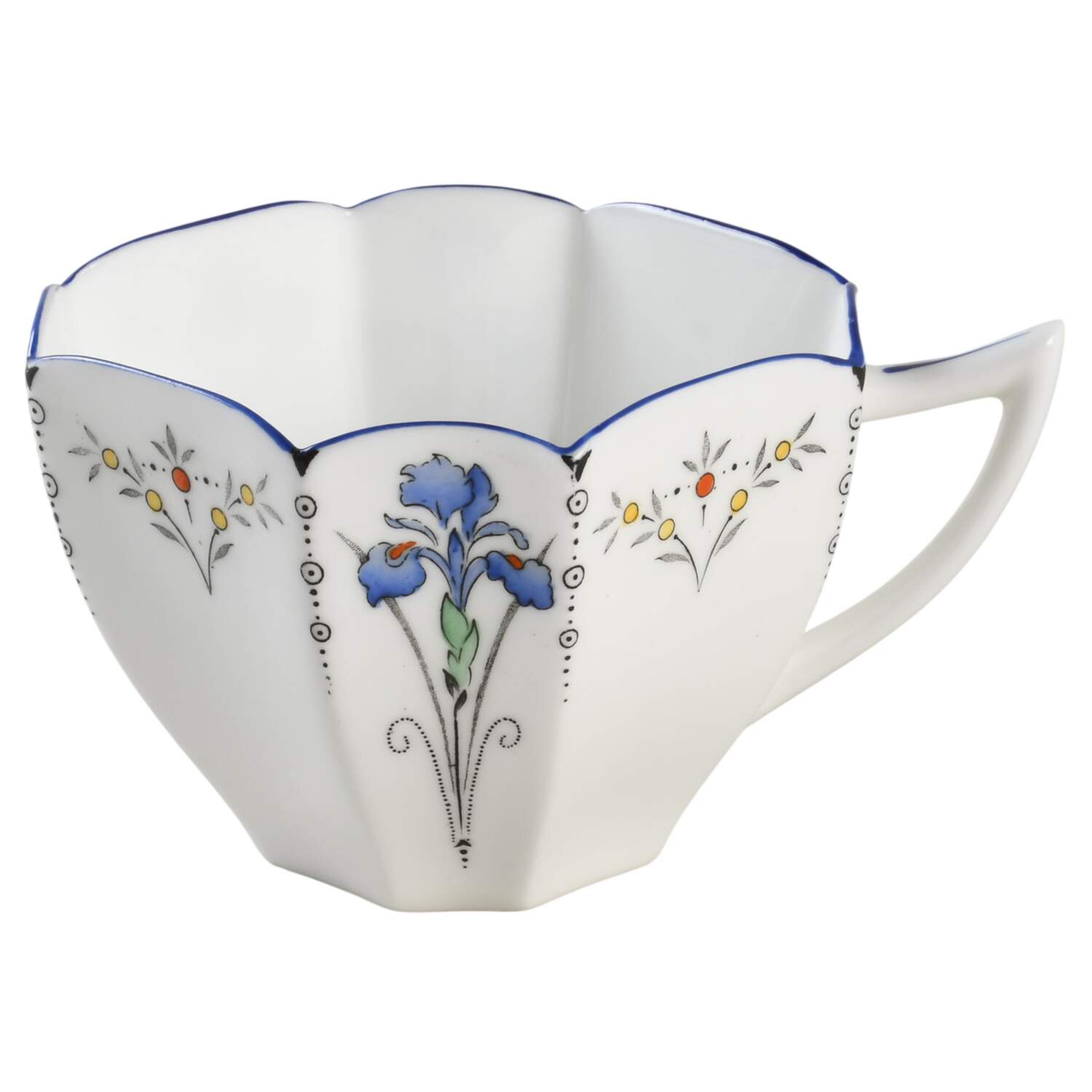 Blue Iris Flat Cup by Shelley-1