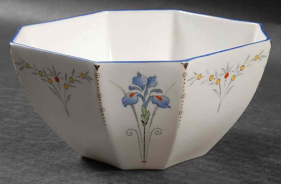 Blue Iris Open Sugar Bowl by Shelley-1