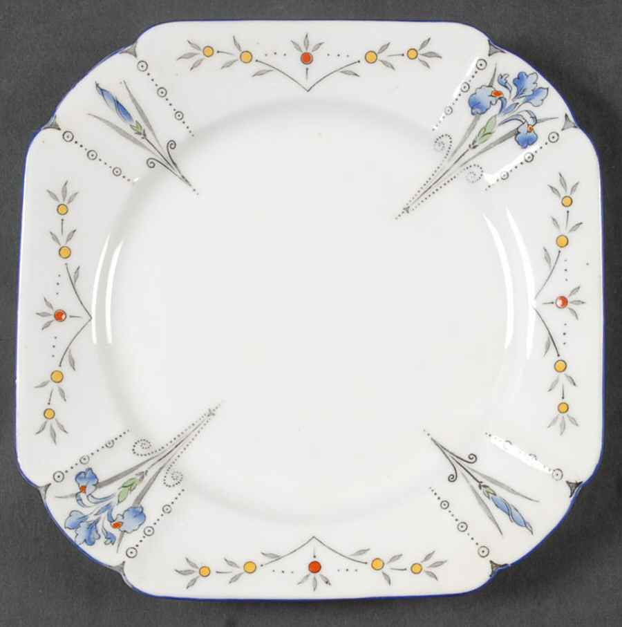 Blue Iris Bread & Butter Plate by Shelley-1