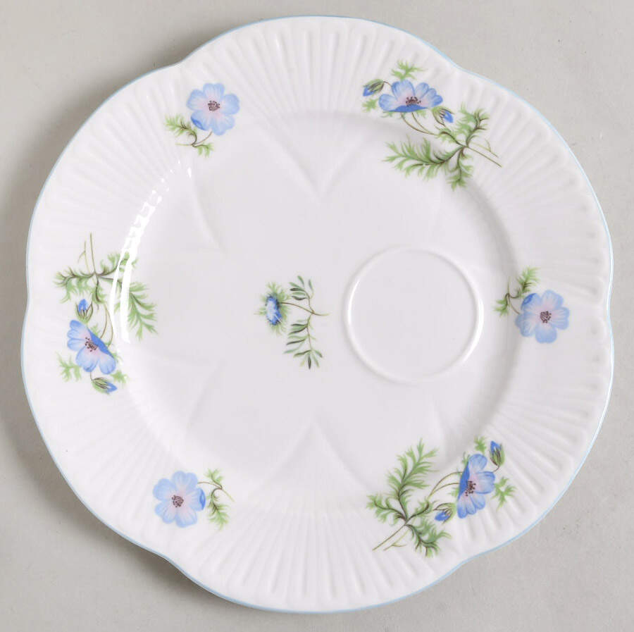 Blue Poppy (Dainty) Snack Plate by Shelley-1