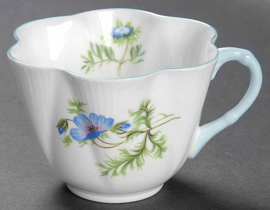 Blue Poppy (Dainty) Flat Cup by Shelley-1