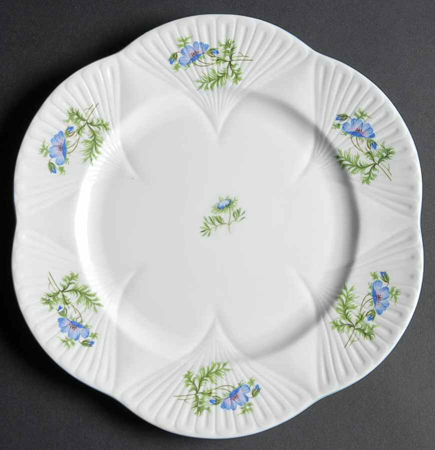 Blue Poppy (Dainty) Dinner Plate by Shelley-1