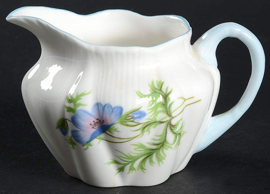 Blue Poppy (Dainty) Individual Creamer by Shelley-1